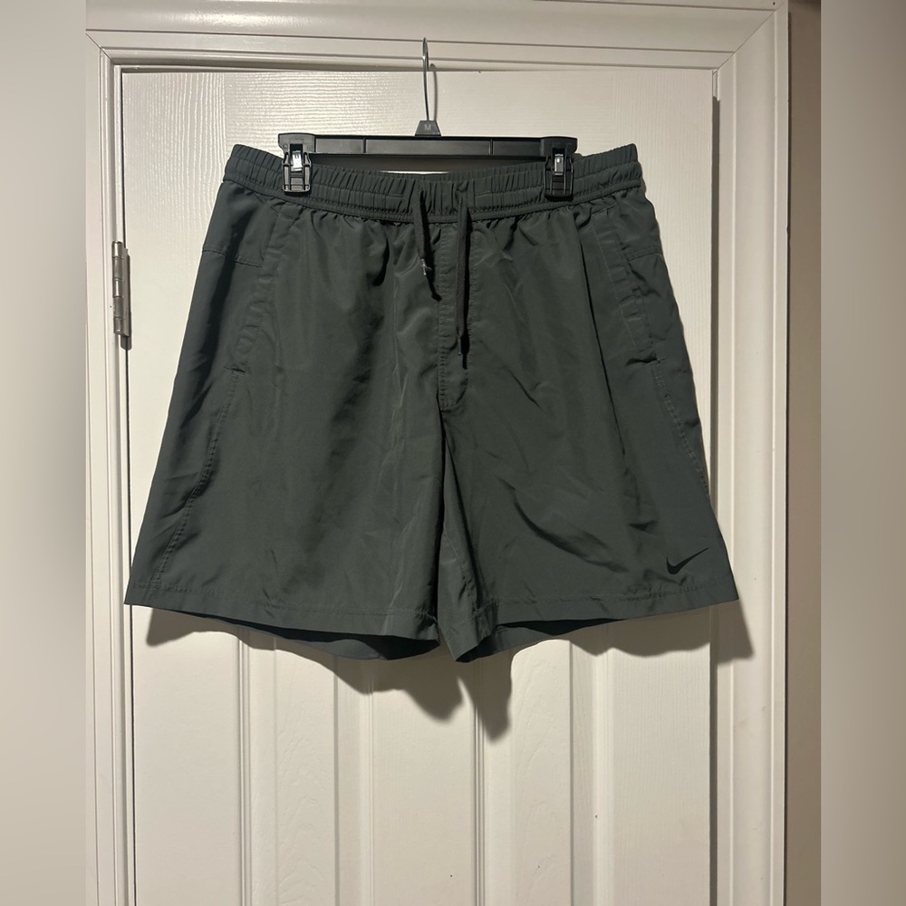 Nike Gray Athletic Shorts with Elastic Waistband
